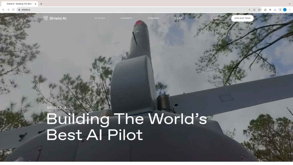 Shield AI KI Unternehmen Website