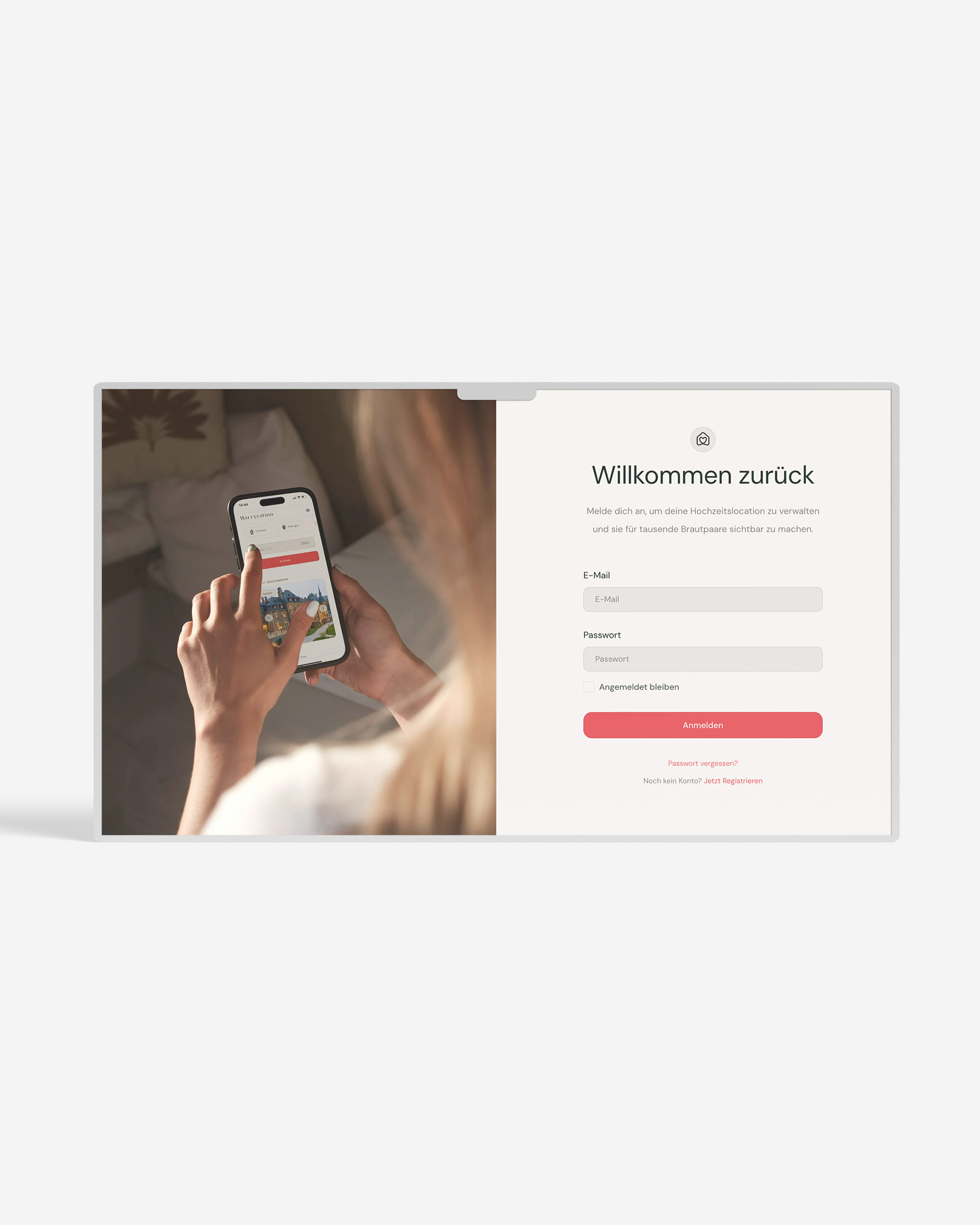 Webdesign Referenz Marrycation Login Webdesign-Agentur